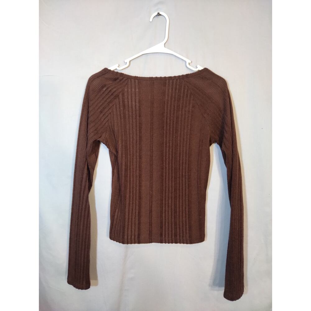 Aeropostale Y2K Brown Long Sleeve Knit Top - Picture 2 of 6